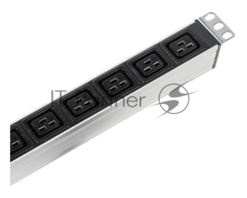 Вертикальный блок розеток ЦМО Rem-16 с выкл., 14 IEC 60320 C13, 10 C19, вход C20 16A, алюм., 33-38U (R-16-14C13-10C19-V-1420)