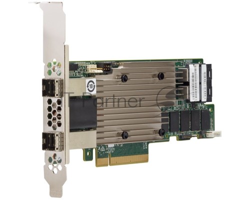 Контроллер MegaRAID 9480-8I8e SGL (05-50031-00), PCIe 3.1 x8 LP, SAS/SATA/NVMe, RAID 0,1,5,6,10,50,60, 16port(2 * int SFF8643 + 2 * ext SFF8644), 4GB Cache, 3516ROC