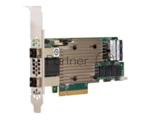 Контроллер MegaRAID 9480-8I8e SGL (05-50031-00), PCIe 3.1 x8 LP, SAS/SATA/NVMe, RAID 0,1,5,6,10,50,60, 16port(2 * int SFF8643 + 2 * ext SFF8644), 4GB Cache, 3516ROC