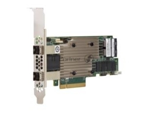 Контроллер MegaRAID 9480-8I8e SGL (05-50031-00), PCIe 3.1 x8 LP, SAS/SATA/NVMe, RAID 0,1,5,6,10,50,60, 16port(2 * int SFF8643 + 2 * ext SFF8644), 4GB Cache, 3516ROC