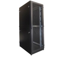 ЦМО Шкаф серверный напольный 48U (800 х 1000) двойные перфорированные двери 2 шт., цвет черный ШТК-М-48.8.10-88АА-9005