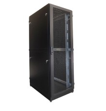 ЦМО Шкаф серверный напольный 48U (800 х 1000) двойные перфорированные двери 2 шт., цвет черный ШТК-М-48.8.10-88АА-9005