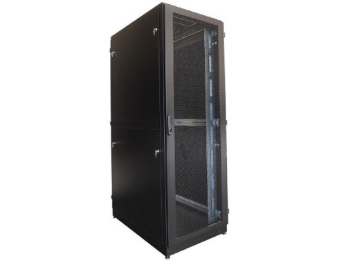 [Монтажное оборудование] ЦМО Шкаф серверный напольный 48U (800 х 1000) двойные перфорированные двери 2 шт., цвет черный ШТК-М-48.8.10-88АА-9005
