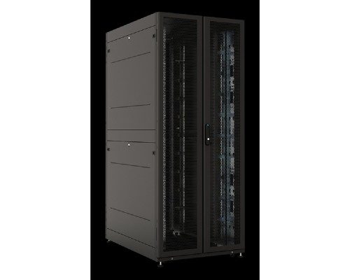 [Монтажное оборудование] ЦМО Шкаф серверный ПРОФ напольный 42U (800 х 1000) двери двойные перф. 2 шт., черный, в сборе ШТК-СП-42.8.10-88АА-9005