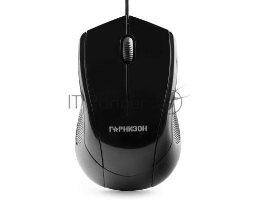 Мышь проводная Гарнизон GM-200 черный, 1000 dpi, USB, кнопки - 3