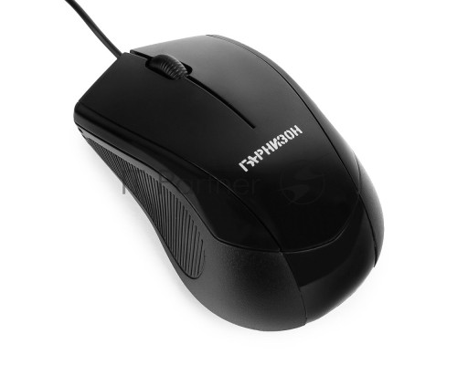 Мышь проводная Гарнизон GM-200 черный, 1000 dpi, USB, кнопки - 3