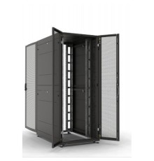 ЦМО Шкаф серверный ПРОФ напольный 48U (800 х 1200) двери двойные перф. 2 шт., черный, в сборе ШТК-СП-48.8.12-88АА-9005