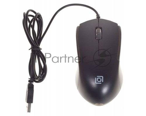 Мышь проводная Oklick 245M черный, 1000 dpi, USB, кнопки - 3