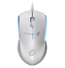 Мышь проводная Oklick 245M белый, 1000 dpi, USB, кнопки - 3