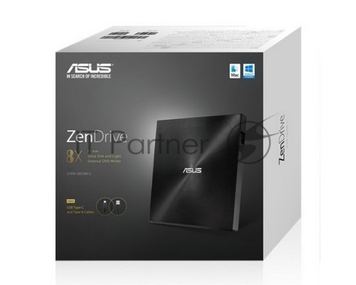 Привод DVD-RW Asus SDRW-08U9M-U черный USB slim ultra slim M-Disk Mac внешний RTL