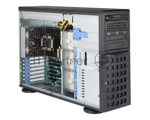 Платформа SuperMicro 7049P-TRT - 4U/Tower - 8x SATA - Dual 10-Gigabit Ethernet - 16x DDR4 - 1280W Redundant