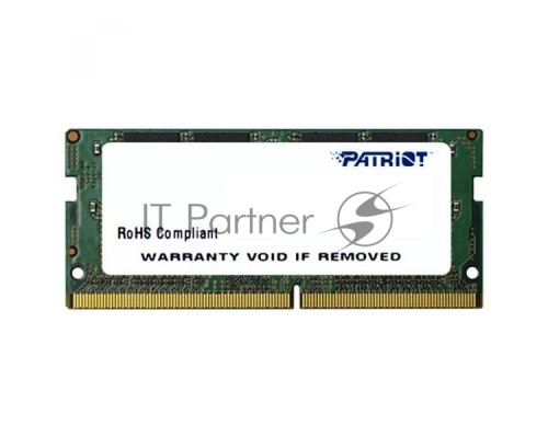 Оперативная память Patriot SO-DIMM DDR4 4GB PC19200 PSD44G240081S Patriot Оперативная память Patriot SO-DIMM DDR4 4GB PC19200 PSD44G240081S Patriot