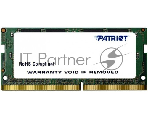 Оперативная память Patriot SO-DIMM DDR4 4GB PC19200 PSD44G240081S Patriot Оперативная память Patriot SO-DIMM DDR4 4GB PC19200 PSD44G240081S Patriot
