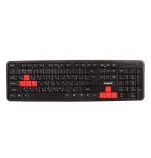 Клавиатура ExeGate EX264080RUS LY-403, <USB, черная, 105кл, Enter большой, 8 красных клавиш> Color box