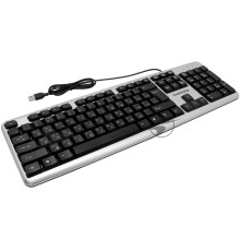 Клавиатура ExeGate EX264086RUS LY-401, <USB, серебристый корпус, 104кл, Enter большой> Color box