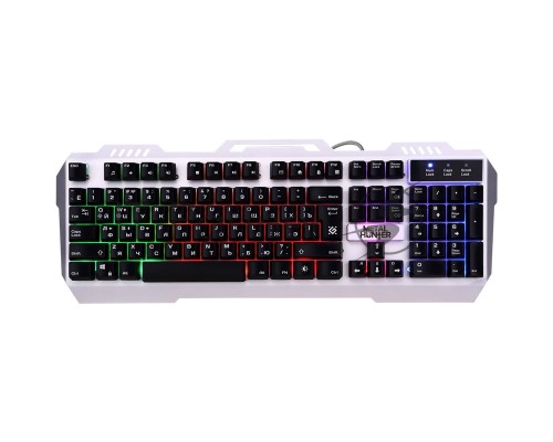 Клавиатура Defender Metal Hunter GK-140L RU [45140] {Проводная игровая клавиатура, RGB подсветка,19 Anti-Ghost}