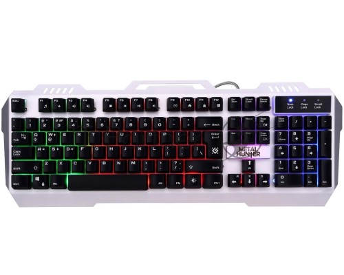 Клавиатура Defender Metal Hunter GK-140L RU [45140] {Проводная игровая клавиатура, RGB подсветка,19 Anti-Ghost}