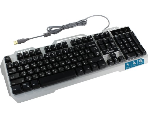 Клавиатура Defender Metal Hunter GK-140L RU [45140] {Проводная игровая клавиатура, RGB подсветка,19 Anti-Ghost}
