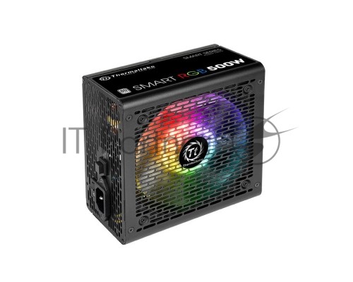 Блок питания Thermaltake ATX 500W Smart RGB 500 80+ (24+4+4pin) APFC 120mm fan 5xSATA Cab Manag RTL
