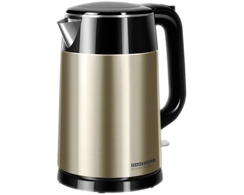 [Чайник] Чайник электрический Redmond RK-M1582 1.7л. 1800Вт золотистый/черный (корпус: нержавеющая сталь)