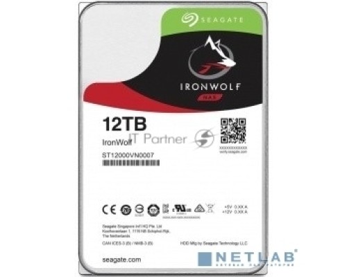 Жесткий диск Seagate Original SATA-III 12Tb ST12000VN0007 Ironwolf (7200rpm) 256Mb 3.5