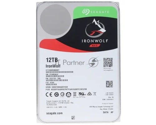 Жесткий диск Seagate Original SATA-III 12Tb ST12000VN0007 Ironwolf (7200rpm) 256Mb 3.5