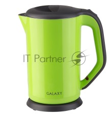 Чайник электрический Galaxy GL 0318, зеленый, пластик, 2000 Вт, 1,7 л