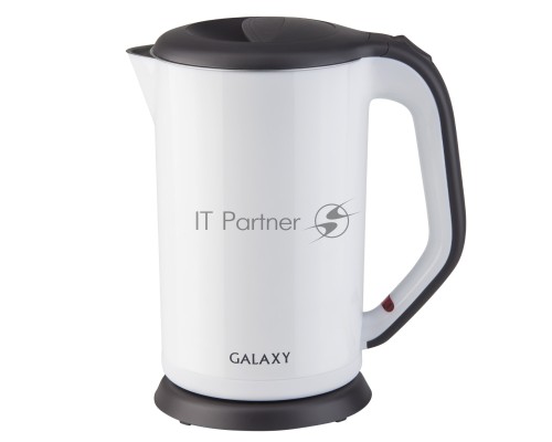 Чайник электрический Galaxy GL 0318, белый, пластик, 2000 Вт, 1,7 л