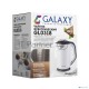 Чайник электрический Galaxy GL 0318, белый, пластик, 2000 Вт, 1,7 л