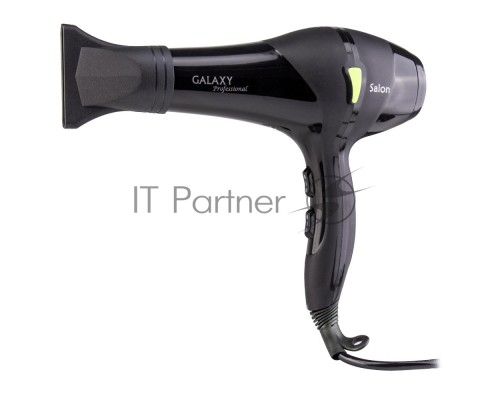 Фен для волос профессиональный Galaxy Line GL 4317, черный, 2200 Вт, АС мотор, 2 скоростных режима, 3 температурных режима, защита мотора от перегрева, защитная сетка, подвесная петля,  насадка-концентратор