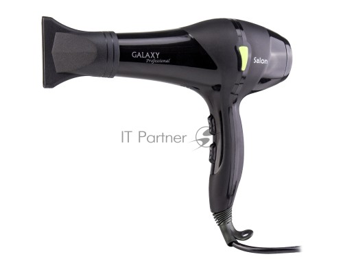 Фен для волос профессиональный Galaxy Line GL 4317, черный, 2200 Вт, АС мотор, 2 скоростных режима, 3 температурных режима, защита мотора от перегрева, защитная сетка, подвесная петля,  насадка-концентратор