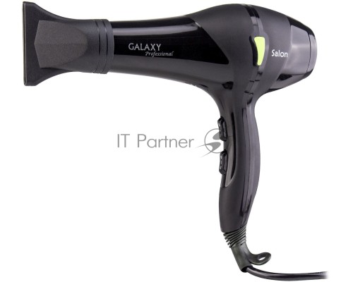 Фен для волос профессиональный Galaxy Line GL 4317, черный, 2200 Вт, АС мотор, 2 скоростных режима, 3 температурных режима, защита мотора от перегрева, защитная сетка, подвесная петля,  насадка-концентратор