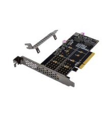 ORIENT C303E2 , Переходник PCI-Ex8->2 x M.2 M-key NVMe SSD, тип 2230/2242/2260/2280/22110, 2 планки крепления в комплекте (31325)