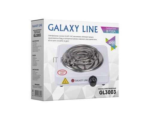 Электрическая плитка Galaxy Line GL 3003, белый, электрическая, 1000 Вт