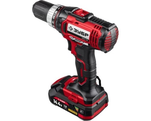 [Дрель, Шуруповерт] ЗУБР 14.4В, 1 АКБ, в кейсе, дрель-шуруповер. ДШЛ-145-21