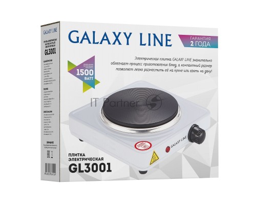 Электрическая плитка Galaxy Line GL 3001, белый, электрическая, 1500 Вт