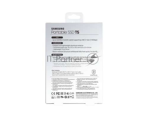 Накопитель SSD Samsung USB 2Tb MU-PA2T0B/WW T5 2.5