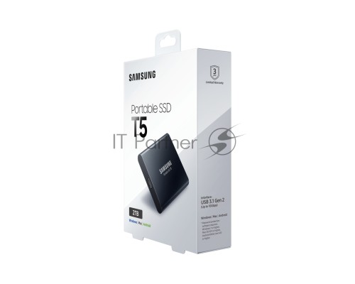 Накопитель SSD Samsung USB 2Tb MU-PA2T0B/WW T5 2.5