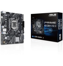 ASUS PRIME H510M-K R2.0 (Socket 1200, mATX, 2xDDR4(64GB), VGA/HDMI 2.1, 1xPCIe 4.0x16/1xPCIe 3.0, 1xLAN, 4xSATA 6Gb/s, 1xM.2, 4xUSB 3.2, 2xUSB 2.0, 1xPS/2)