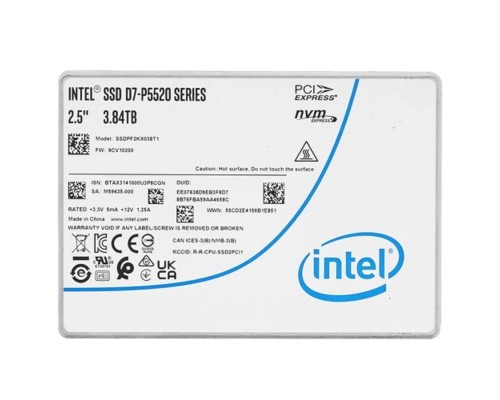 [накопитель] SSD жесткий диск PCIE 3.84TB TLC D7-P5520 SSDPF2KX038T1N1 INTEL