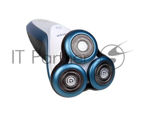 Бритва Centek CT-2163 (серебр) ротор, +ВЛАЖНОЕ БРИТЬЁ, 3 плав.головки, 2-йные лезвия, до 40 мин. раб