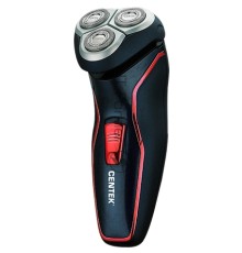 Бритва Centek CT-2171 (черн) ротор 3D, +ВЛАЖНОЕ БРИТЬЁ, 3 плав.головки, 2-ные лезвия, до 50 мин раб