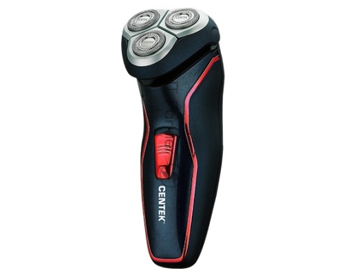 Бритва Centek CT-2171 (черн) ротор 3D, +ВЛАЖНОЕ БРИТЬЁ, 3 плав.головки, 2-ные лезвия, до 50 мин раб