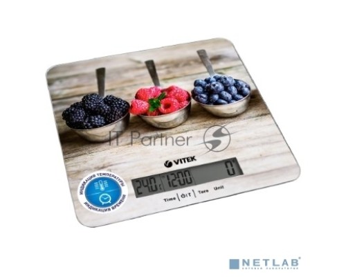 Кухонные весы Vitek VT-2429(MC) Точность измерения 1 г г. Размер платформы 20,0x18,5 см
