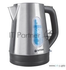 Чайник Vitek VT-7038(ST) Мощность 2200 вт.Объем1,8 л.Тип нагревательного элемента скрытый.