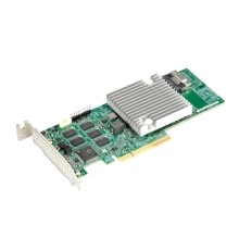 Supermicro AOC-S3908L-H8IR-32DD-O 12Gb/s Multi-Port SAS PCIe Gen 4.0 Internal RAID Adapter, 8 internal SAS3 ports (1x SlimSAS x8), Supports up to 32 physical devices,x8 PCIe Gen 4.0,8GB DDR4,Low profi