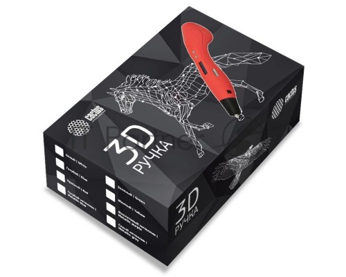 Ручка 3D Cactus CS-3D-PEN-E-RD PLA ABS LCD красный
