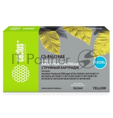Картридж струйный Cactus 953XL CS-F6U18AE желтый (7.83мл) для HP OJ Pro 7740/8210/8218/8710/8715