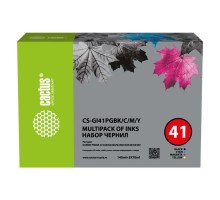 Cactus Чернила CS-GI41PGBK/C/M/Y голубой/пурпурный/желтый/черный350мл для Canon PIXMA G1420/G2420/G2