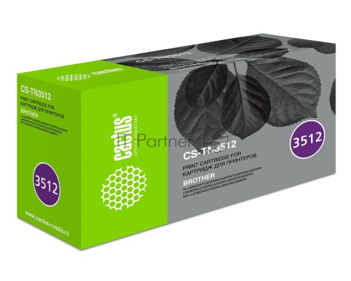 Картридж лазерный Cactus CS-TN3512 черный (12000 стр.) для Brother DCP L6600DWHL/L6250DNHL/L6300DWHL/L6400DWHL/L6400DWTMFC/L6800DWMFC/L6800DWTMFC/L6900DWMFC/L6900DWT